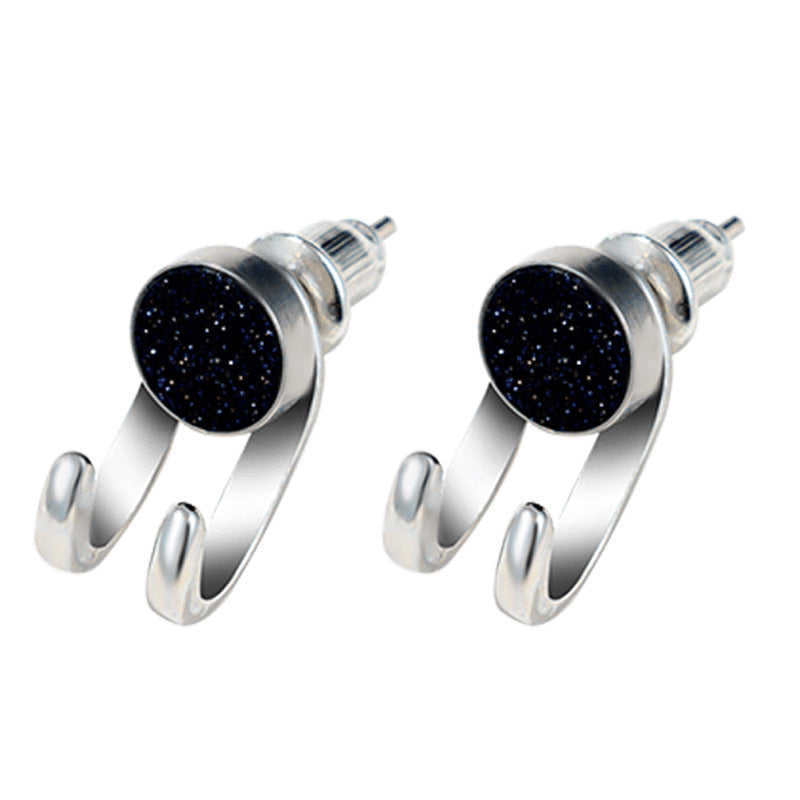 Men's 925 Silver-Plated Statement Stud Earrings