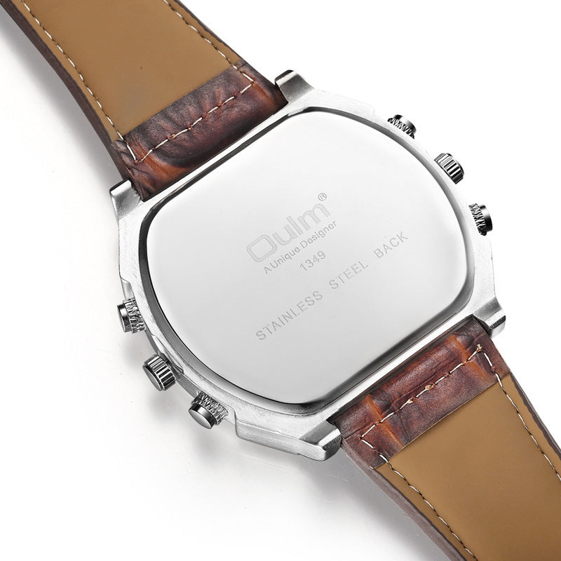 Dual Time Zone Quartz Watch for Men