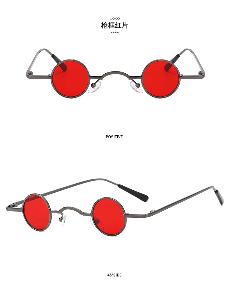 Mini Retro Round Frame Sunglasses