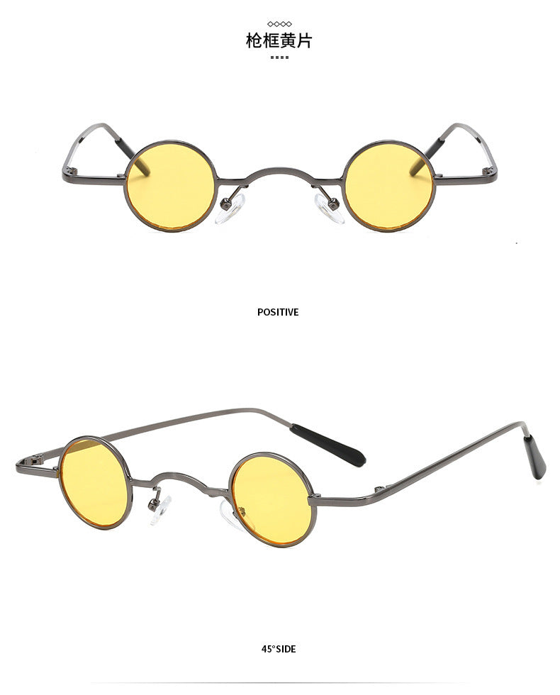 Mini Retro Round Frame Sunglasses