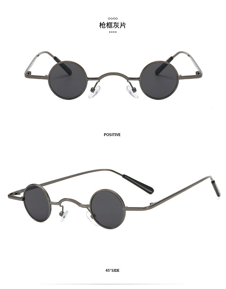 Mini Retro Round Frame Sunglasses