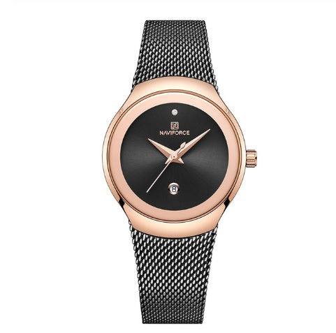NAVIFORCE Luxus-Damenuhr in Roségold