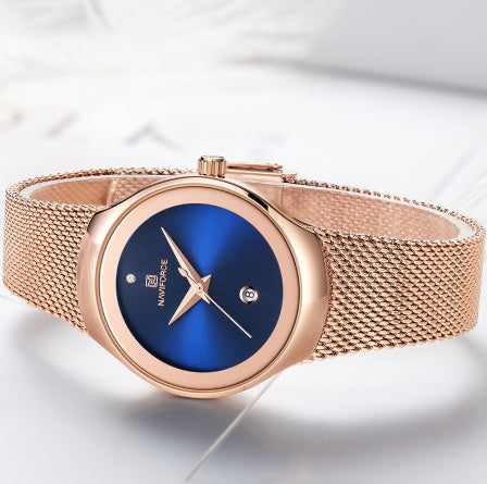 NAVIFORCE Luxus-Damenuhr in Roségold