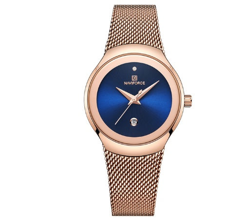 NAVIFORCE Luxus-Damenuhr in Roségold
