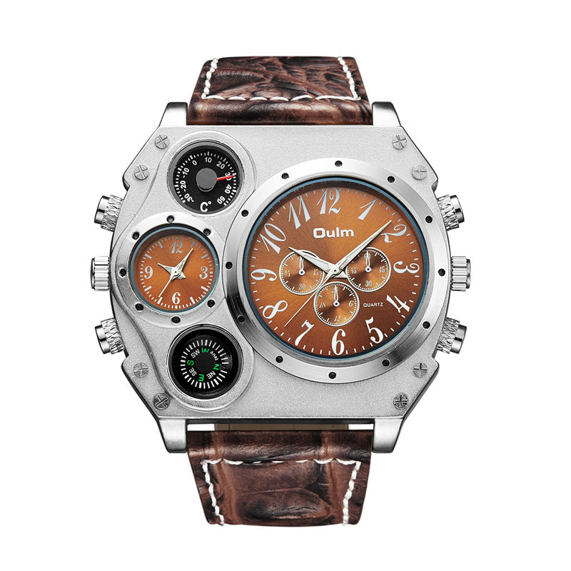 Dual Time Zone Quartz Watch for Men