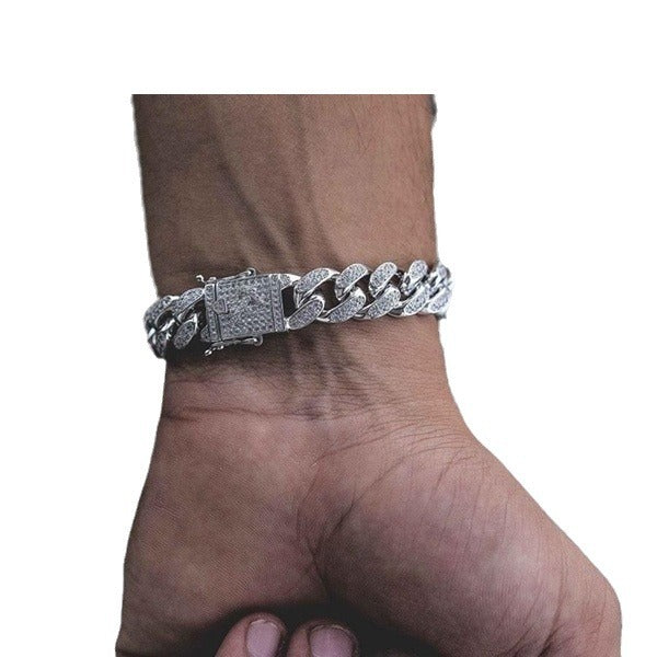 Iced-Out Cuban Link Bracelet