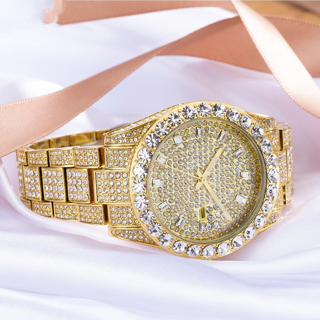 Luxuriöse Armbanduhr mit eleganten Diamanten