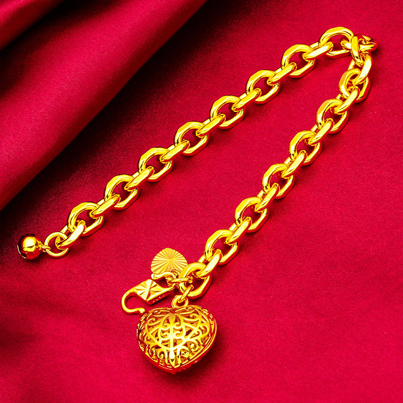 Vietnam Placer Gold Heart Bracelet