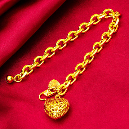 Vietnam Placer Gold Heart Bracelet