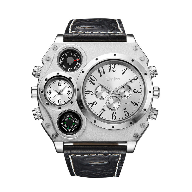 Dual Time Zone Quartz Watch for Men