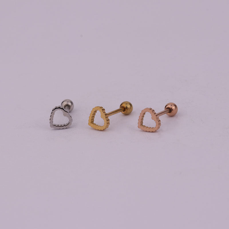 Unisex Lightning Bolt Stainless Steel Earrings
