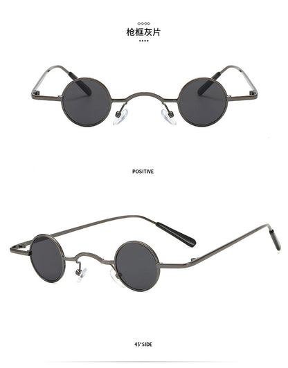 Mini Retro Round Frame Sunglasses