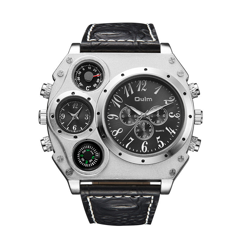 Dual Time Zone Quartz Watch for Men