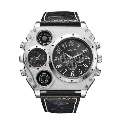 Dual Time Zone Quartz Watch for Men