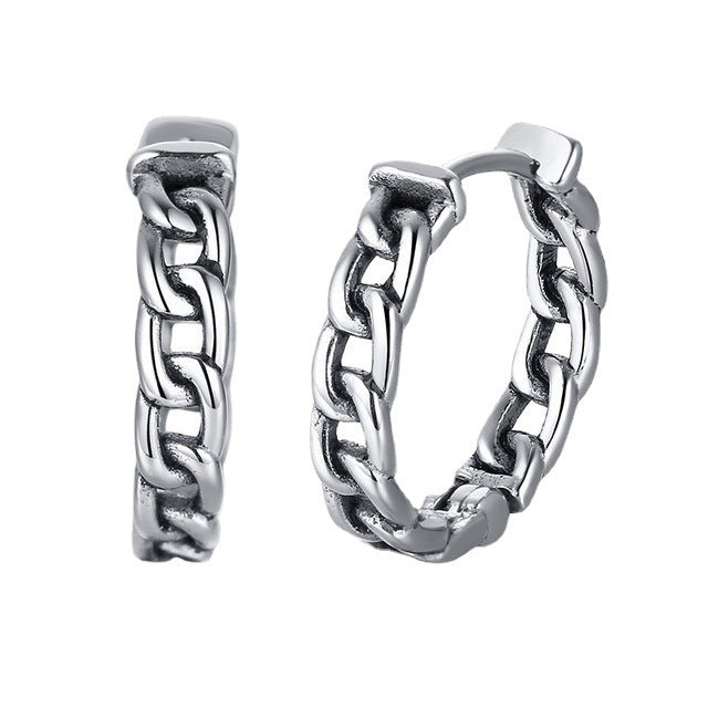Men's Retro Geometric Triangle Earrings