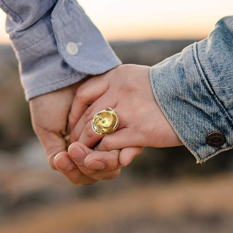 18K Gold-Plated Irregular Flower Ring