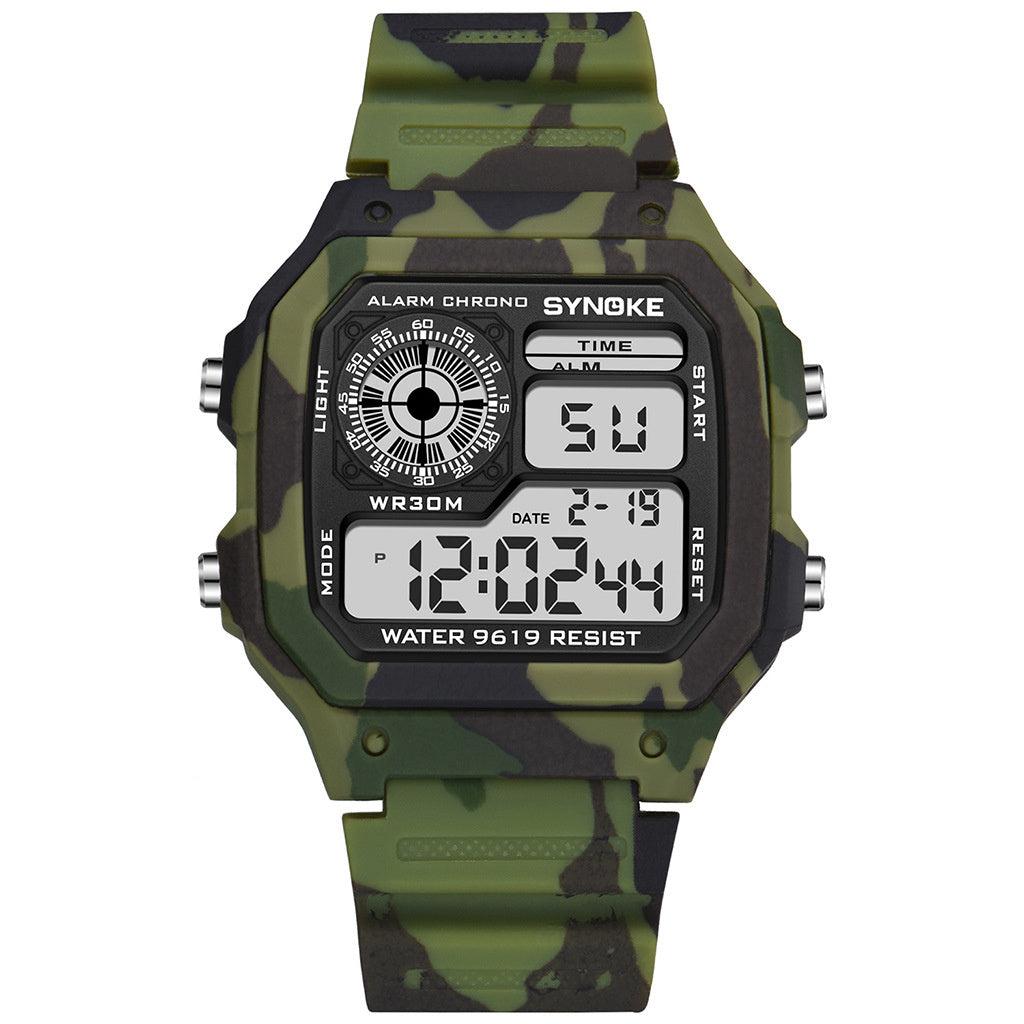 Electronic Watch Seven Colors Noctilucent Waterproof Sports Watch for Men
