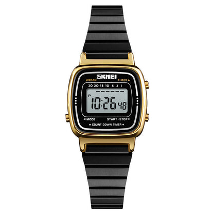 Elegante Damenuhr mit Stahlgitterarmband
