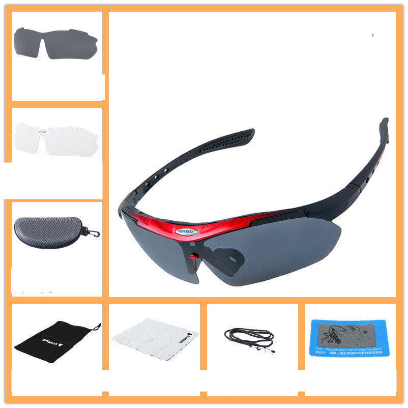 Polarized Cycling Glasses with Myopia Support
