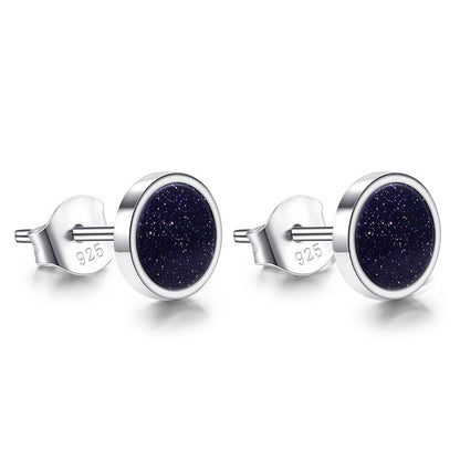 Men's 925 Silver-Plated Statement Stud Earrings