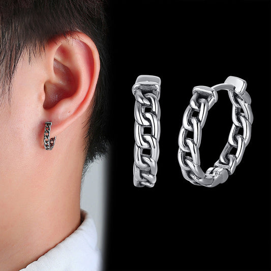 Men's Retro Geometric Triangle Earrings