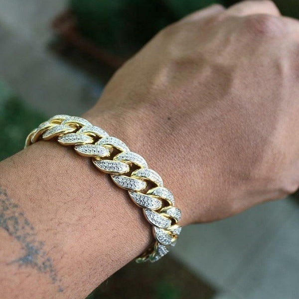 Iced-Out Cuban Link Bracelet