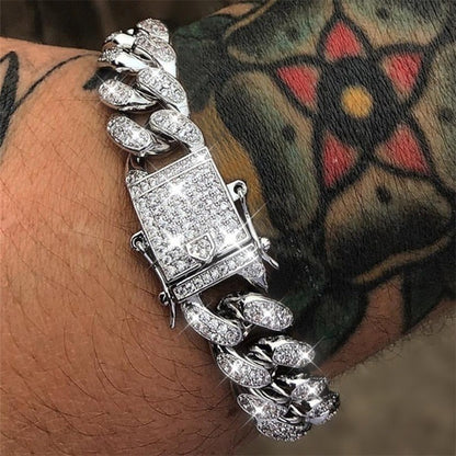 Iced-Out Cuban Link Bracelet