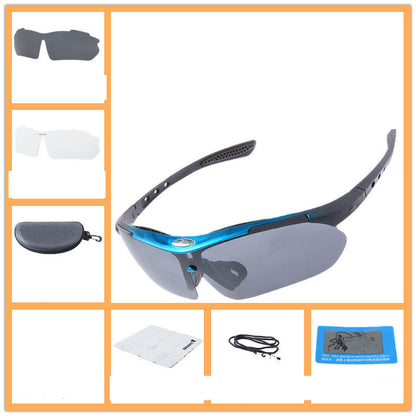 Polarized Cycling Glasses with Myopia Support