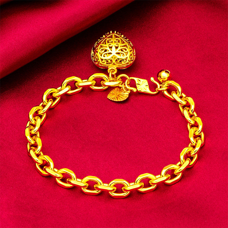 Vietnam Placer Gold Heart Bracelet