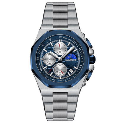 Sun Moon Star Multi-function Waterproof Watch for Men